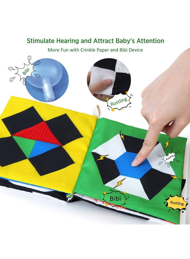 beiens High Contrast Black and White Baby Book - Touch and Feel Crinkle Sensory Toy - Visual Stimulation Interactive Montessori Toys for 0-12 Months Infant Newborn - Baby Gift for Boys Girls - Image 5