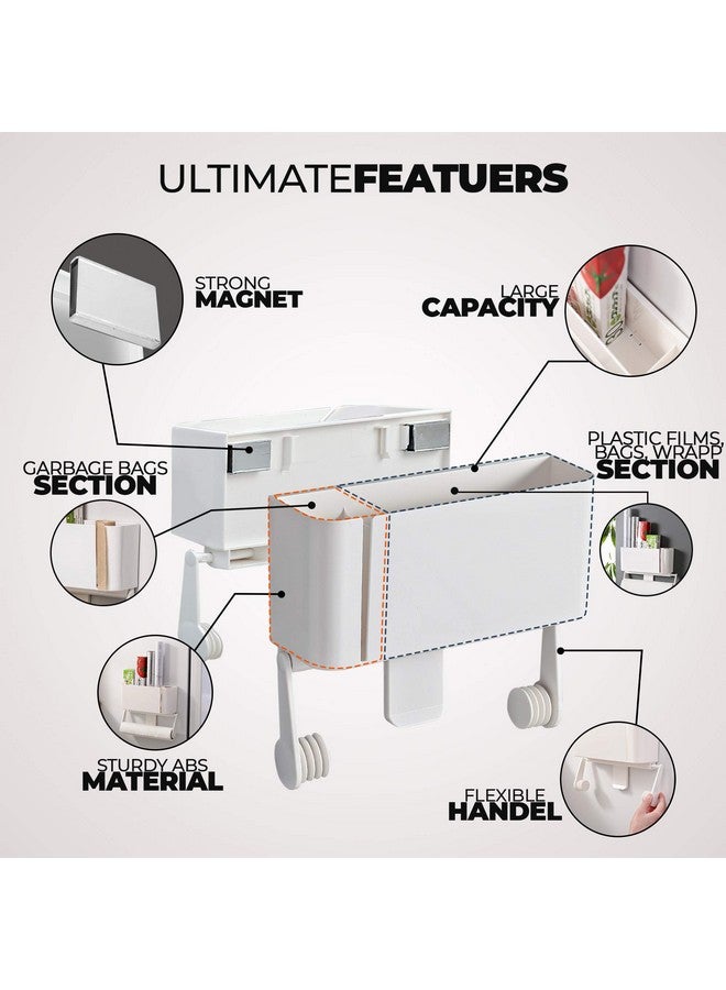 Nyarra Magnetic Series Kitchen Paper Towel Holder, Tissue Roll Holder, Tissue Paper Dispenser with Storage Shelf for Mounting to Metal Surface Like Fridge [NR-1329A] - Image 2