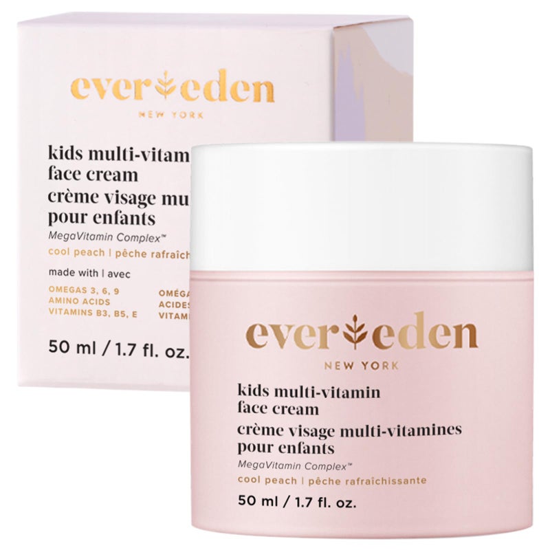 Evereden Kids Face Cream: Cool Peach, 1.7 oz. | Kids Face Lotion | Clean and Non-Toxic Kids Face Moisturizer | Multi-Vitamin Skin Care for Kids - Image 1
