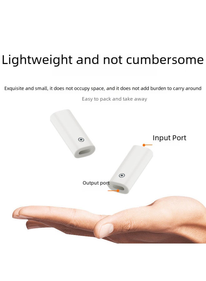 Suitable For Apple Pen First Generation Second Generation Charging Adapter With Chip Apple Pencil Stylus Adapter-Interface Form:lightning Mother To C Mother (white) - Image 4