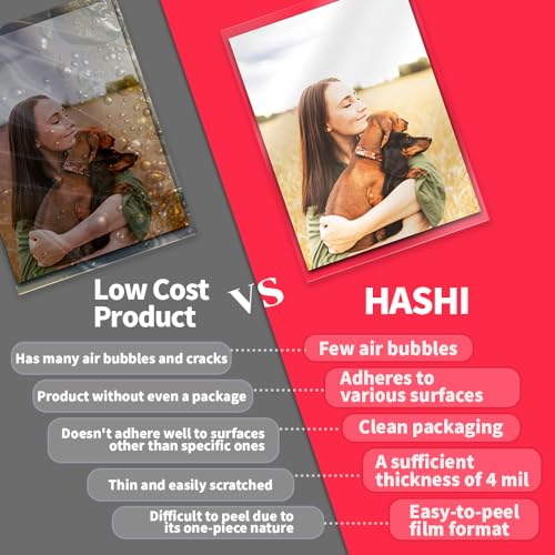 Hashi No Heat Laminating Sheets Self Sealing 8.7 x 12.2 Inch, 20 Pack, 4mil Thickness, Transparent, No Machine Self Adhesive Laminating Sheets, Protect documents and Photos [Letter Size] by HA SHI - Image 3