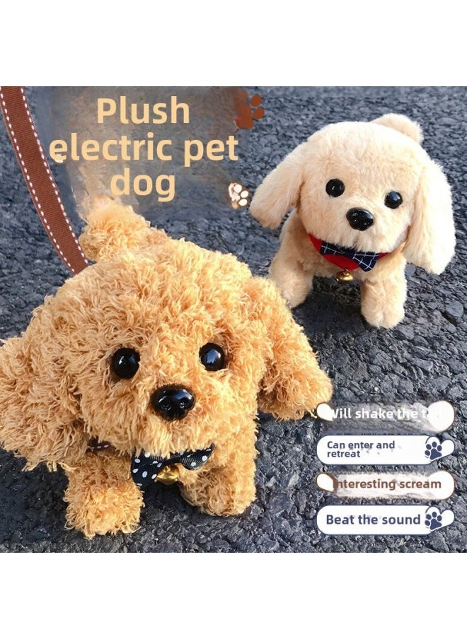 Electronic Pet Dog Walking Calling Simulation Electric Plush Doll Dog Wagging Tail Doll Children's Toy Gift-Color:Saint Bernard -Specifications:Bagged  - Image 2