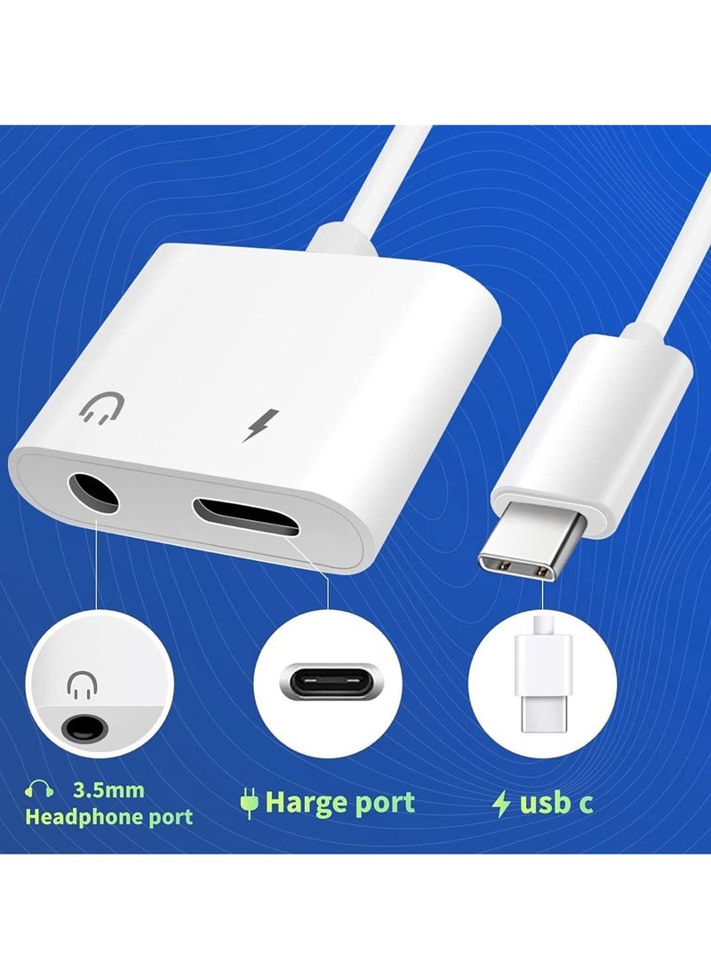 محول USB-C إلى 3.5 مم لسماعات الرأس والشحن – وظيفة مزدوجة للصوت والشحن السريع - Image 2