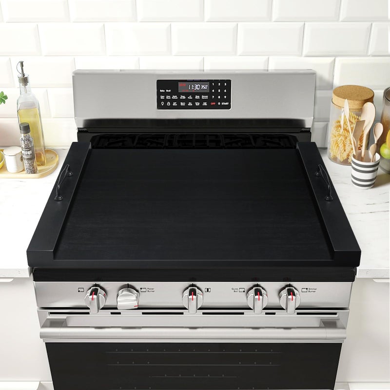 GASHELL Noodle Board Stove Cover with Handles, Multiple Stove Top Cover Board for Electric/Gas Stove Top(Black), GSC-2212 - Image 1