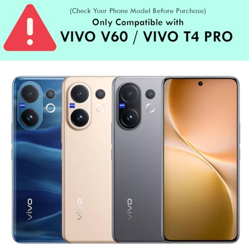 RIGGEAR Shockproof Clear Hybrid Airbag Armor Back Cover Case for Vivo V60 5G / Vivo T4 Pro 5G / Vivo V60e 5G (Transparent PC and TPU Bumper) - Image 2