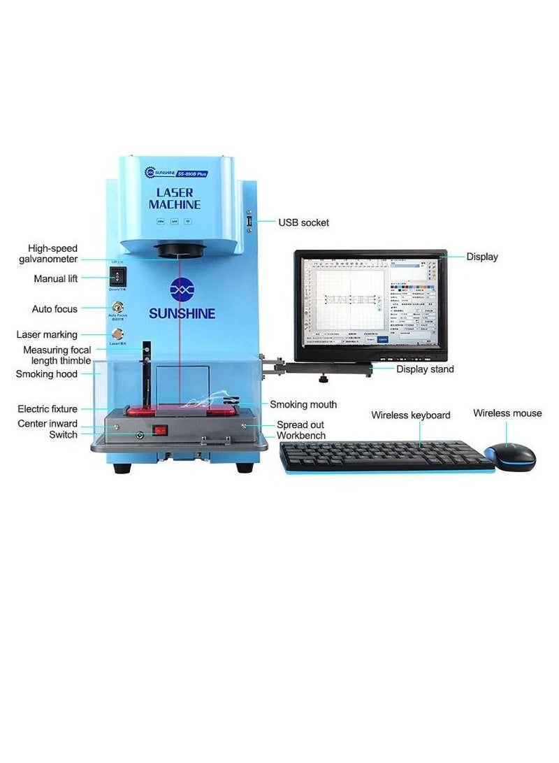 SS-890B Plus Multifunctional Fiber Laser Marking Machine Remove Back Cover Mobile Phone Wireless Control Laser Marking Auto Focus  - Image 1