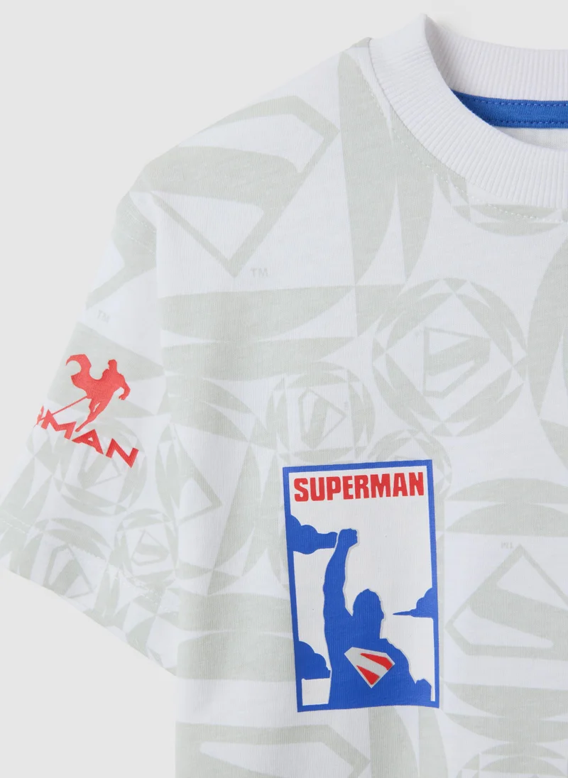 Ovs  MULTICOLOUR PURE COTTON CHILDREN'S T-SHIRT WITH SUPERMAN PRINT for Men | Best Price UAE