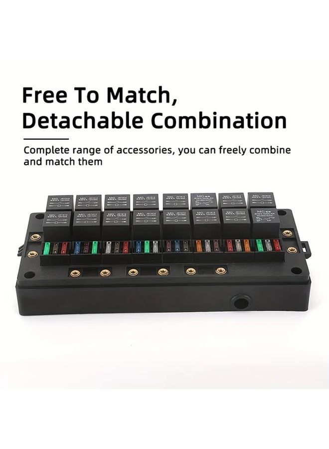 24 Way High Current Fuse Box 12V 5PIN For Car Bus RV Audio System Spotlight 36V Max Voltage ABS Resin Detachable Accessories Car Electrical Parts Replacement - Image 3