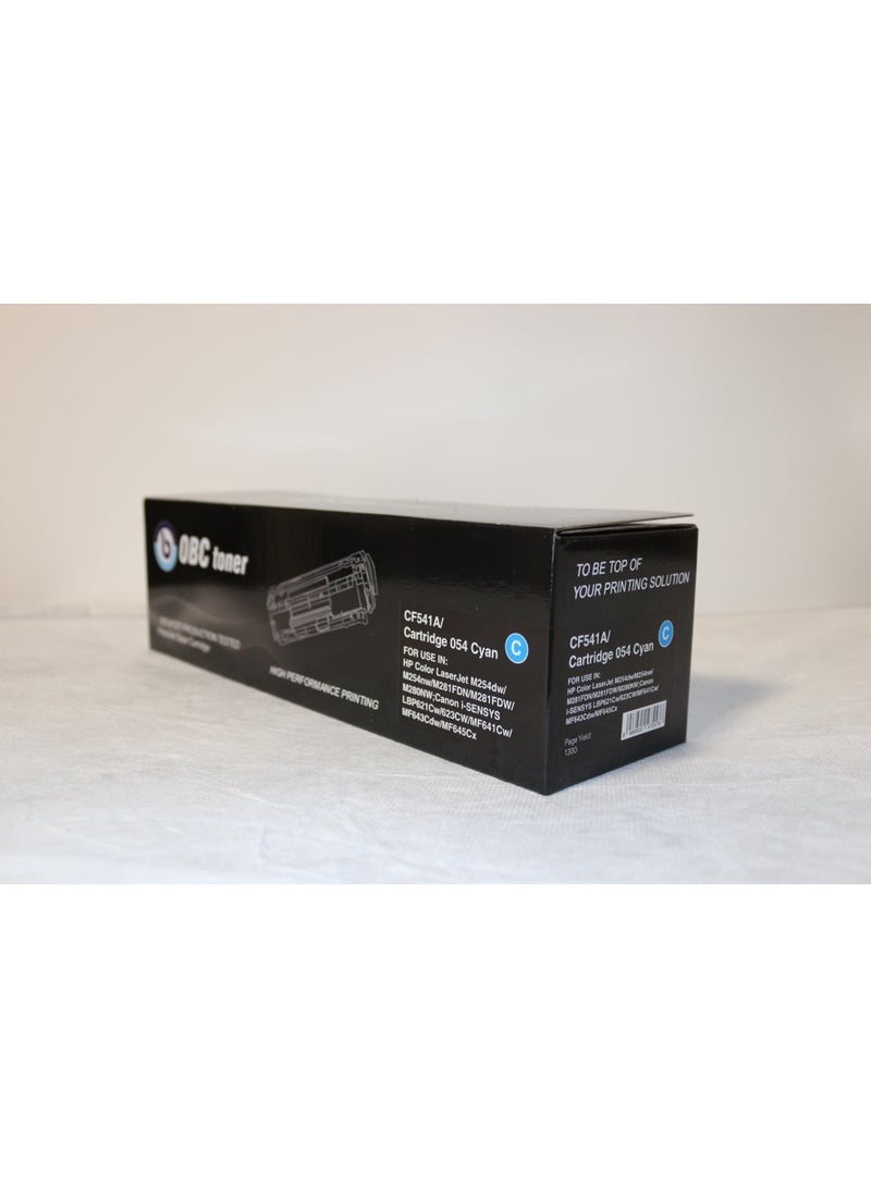 OBC Compatible Cyan Laser Toner Cartridge Replacement for HP CF541A/203A and Canon CRG-054C. Prints up to 1300 pages with vivid colors and professional print quality. - Image 2