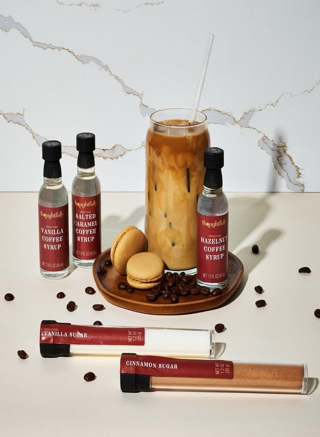 Thoughtfully Gourmet, Coffee Bar Gift Set, Includes 4 Delicious Syrups, 2 Flavored Sugars and 1 Cocoa Powder to Elevate Your Coffee, Set of 7 - Image 4