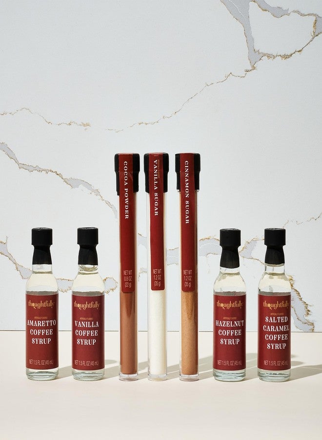 Thoughtfully Gourmet, Coffee Bar Gift Set, Includes 4 Delicious Syrups, 2 Flavored Sugars and 1 Cocoa Powder to Elevate Your Coffee, Set of 7 - Image 2