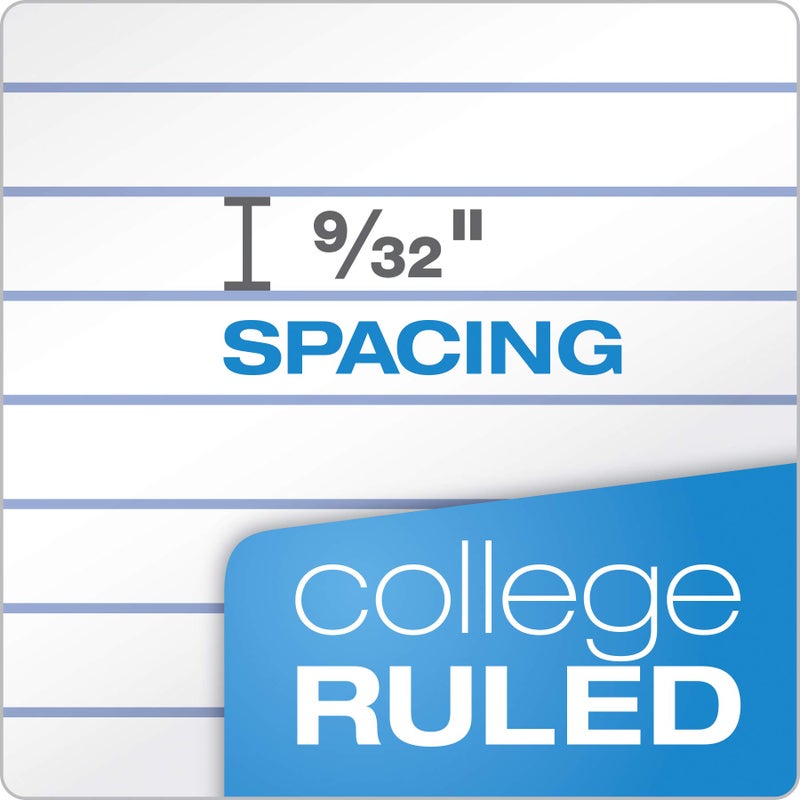 Oxford Spiral Notebook, 1 Subject, College Ruled Paper, 8 x 10-1/2 Inch, Pastel Pink, Orange, Yellow, Green, Blue and Purple, 70 Sheets (63756), Set of 6 - Image 3