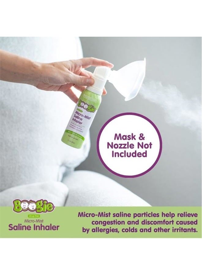 Boogie Micro-Mist Saline Inhaler Refill, Baby Nose Congestion Relief, Nasal Spray for Kids, Pediatrician Recommended, HSA/FSA Eligible, Unscented, 1.7 oz (Pack of 2) - Image 4