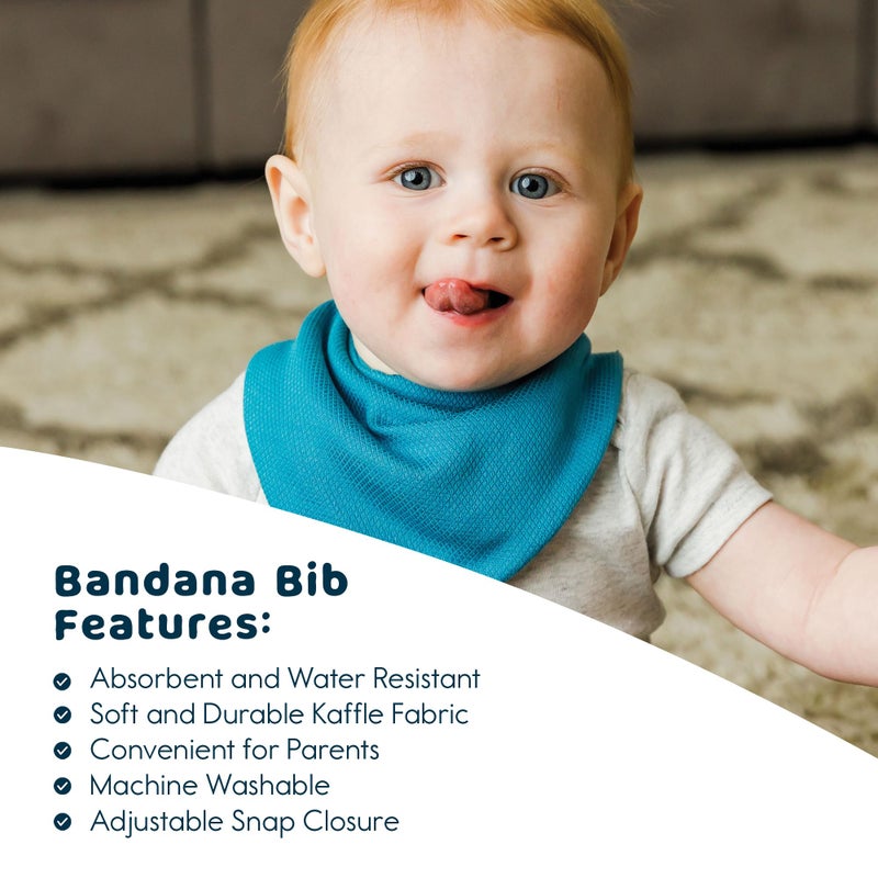 Tiny Twinkle Bandana Scarf Bibs 10 Pack - Water Resistant and Absorbent Infant Drool and Teething Bandana Baby Bibs (Boy Set 10-Pack) - Image 2