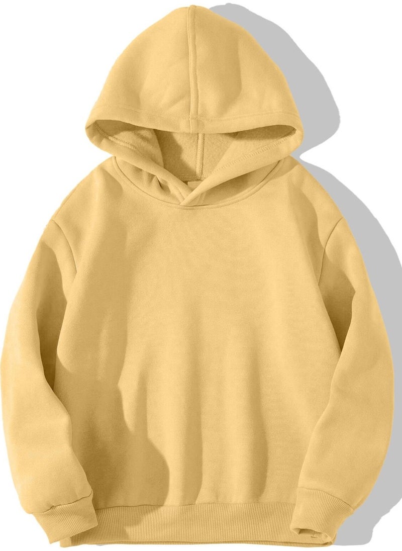 BRZ Collection Kids Basic Hoodie Lemon Yellow  - Image 1