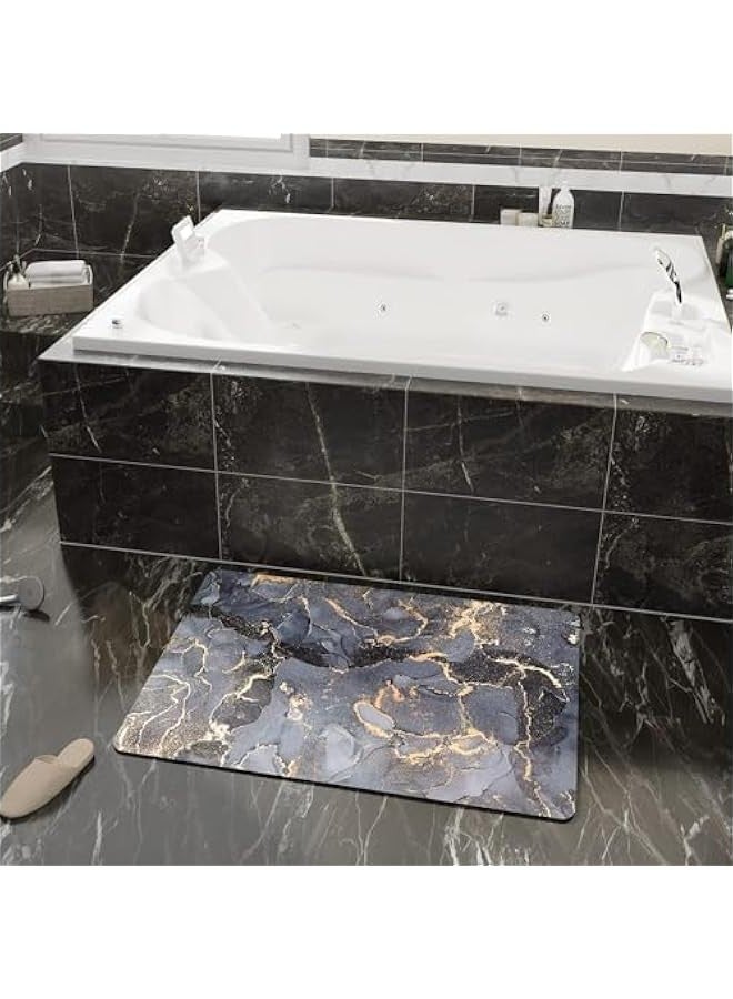 TRASSLE Bath Mat Rugs Bathroom Floor Mat Super Absorbent Ultra Thin Low Profile Non Slip Quick Dry Washable Carpet for Sink Shower Toilet - Image 3