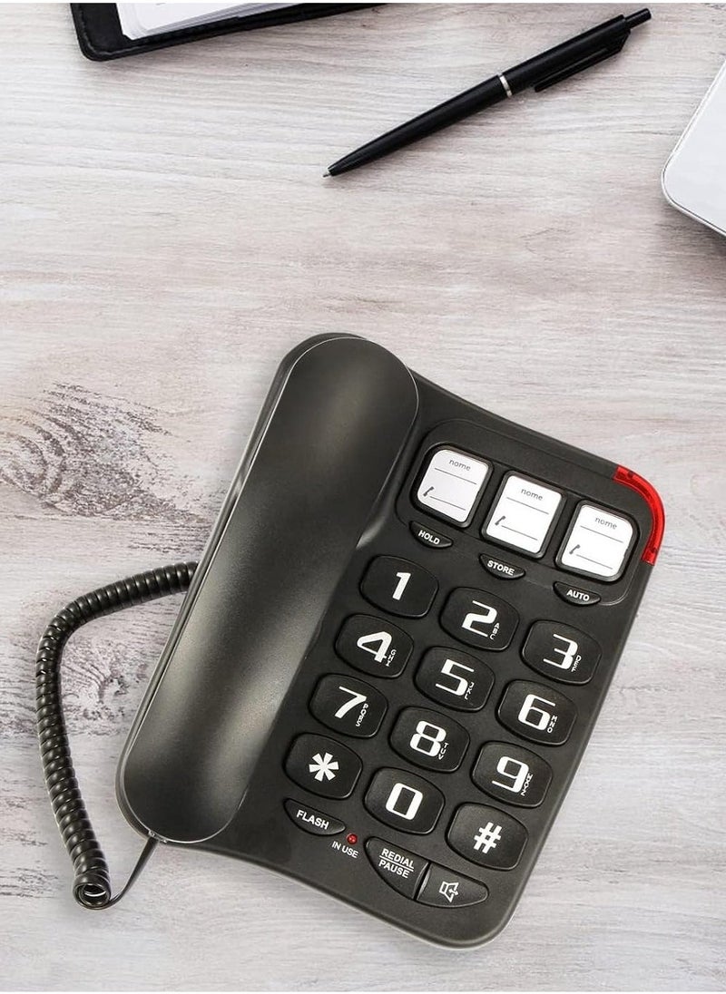 Large on Phone for House One-Touch Dialing, Amplified Corded with Speakerphone Home Landline Phones, No Need to use Batteries, Noise Cancelling Hotel Business Office - Image 1