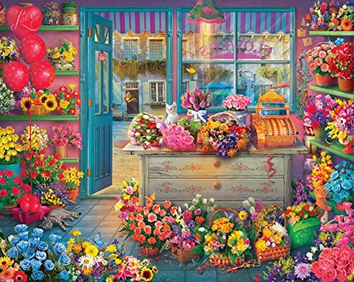 Springbok Flower Shop 1000 Piece Jigsaw Puzzle for Adults Unique Cut Pieces Made in USA - Image 1