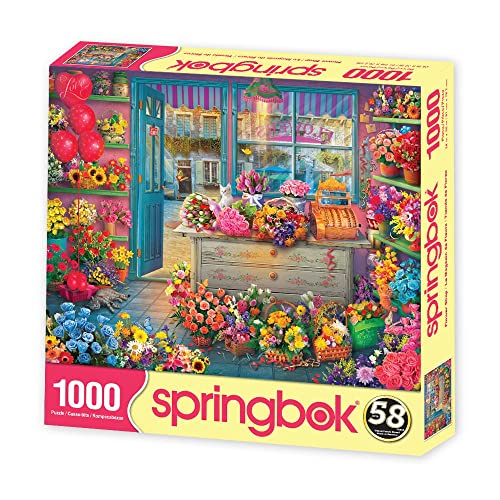 Springbok Flower Shop 1000 Piece Jigsaw Puzzle for Adults Unique Cut Pieces Made in USA - Image 5