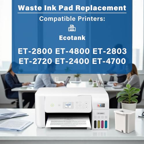 SUBLIMAKER Waste Ink Pad Replacement with Reset Software for Ecotank ET-2800 ET-4800 ET-2720 ET-2803 ET-2400 ET-4700 2800 4800 2720 2803 ET2800 ET4800 Printer, Maintenance Box with Reset Software (2 Packs) - Image 3