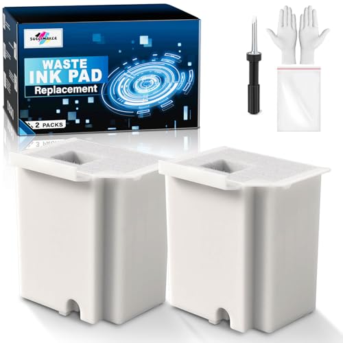 SUBLIMAKER Waste Ink Pad Replacement with Reset Software for Ecotank ET-2800 ET-4800 ET-2720 ET-2803 ET-2400 ET-4700 2800 4800 2720 2803 ET2800 ET4800 Printer, Maintenance Box with Reset Software (2 Packs) - Image 1