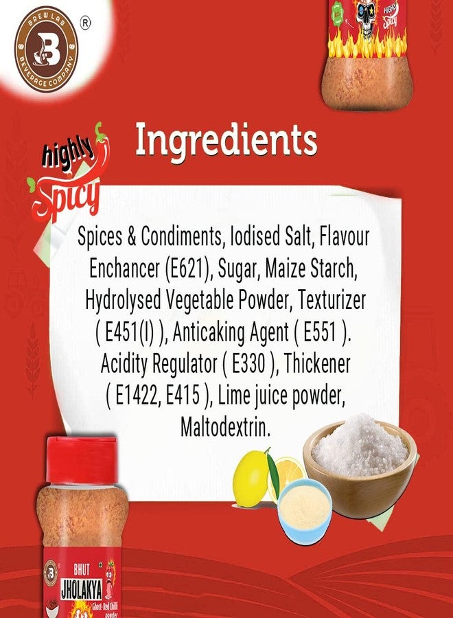 Brew Lab Spicy Bhut Jholakya Chilli Powder | Highly Spicy For Chicken65, Sizzler etc (100 g) - Image 5
