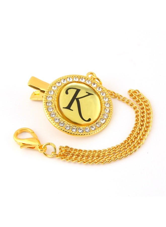 Letters Diamond Gold Pacifier Chain Clip Gold Bottom Black Anti-drop Pacifier Playing Clip