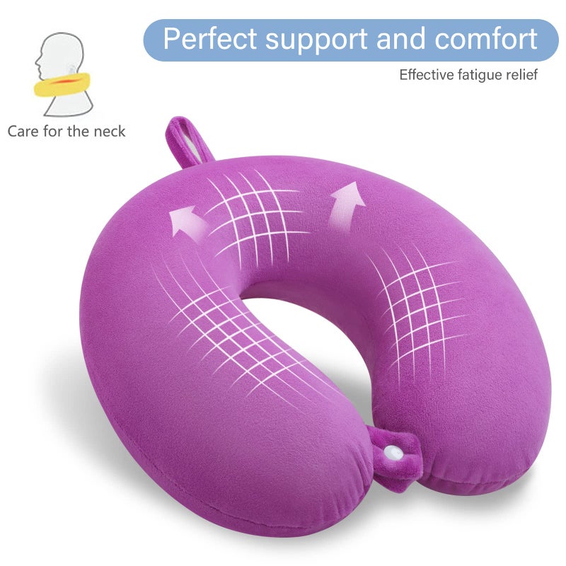 Gosider Travel Pillow Comfortable Neck Pillow U Shape Memory Foam Support Neck and Head Portable Travel Neck Pillow Suitable for Airplane, Trains, Self-Driving Cars - Image 4