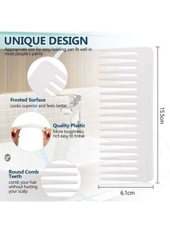 Patelai Large Hair Detangling Comb Wide Tooth Comb For Curly Hair Wet Dry Hair No Handle Detangler Comb Styling Shampoo Comb (Transparent White)  - Image 3