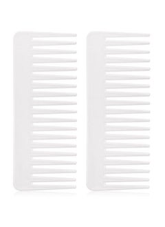 Patelai Large Hair Detangling Comb Wide Tooth Comb For Curly Hair Wet Dry Hair No Handle Detangler Comb Styling Shampoo Comb (Transparent White)  - Image 2
