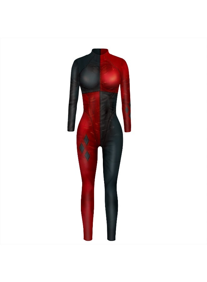 Halloween New Design 3d Stereoscopic Digital Printing Adult And Children Slimming Long-sleeved Cos Dress - Image 3