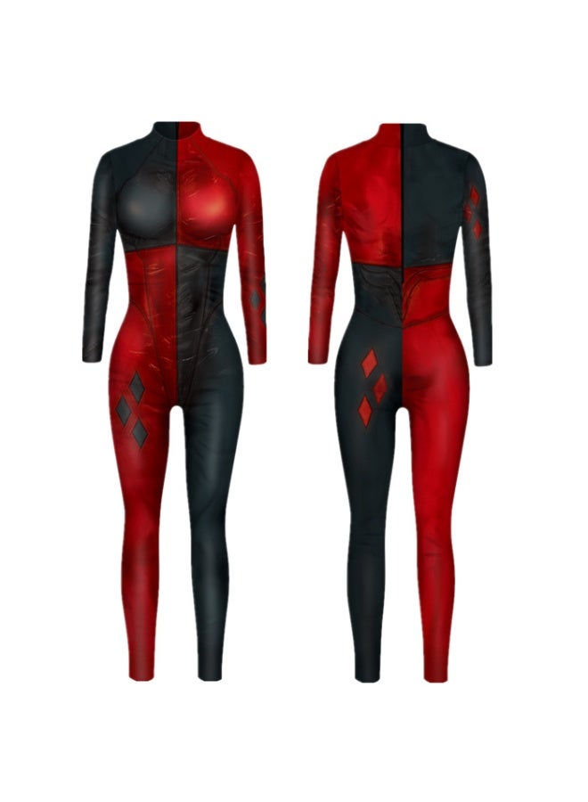 Halloween New Design 3d Stereoscopic Digital Printing Adult And Children Slimming Long-sleeved Cos Dress - Image 1