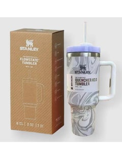 Stanley 2-Pack Quencher H2.0 FlowState 40oz Stainless Steel Vacuum Insulated Tumblers with Leakproof Lid & Straw – Rose Quartz & Swirl – Double-Walled Travel Mugs Keep Drinks Hot for 7 Hours & Cold for 24 – Durable, Stylish & Ideal for Water, Coffee, Iced Tea, Smoothies & More  - Image 2