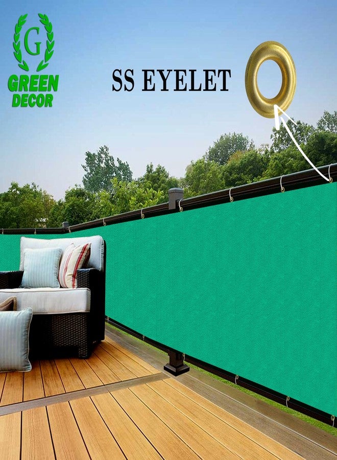 GREEN DECOR شبكة أمان للأطفال مصنوعة من قماش البولي إيثيلين عالي الكثافة مع شريط من البوليستر، لحماية الشرفات والسلالم، منتجات أمان للأطفال للاستخدام الداخلي والخارجي (لون أخضر، 1 × 1 متر). - Image 3