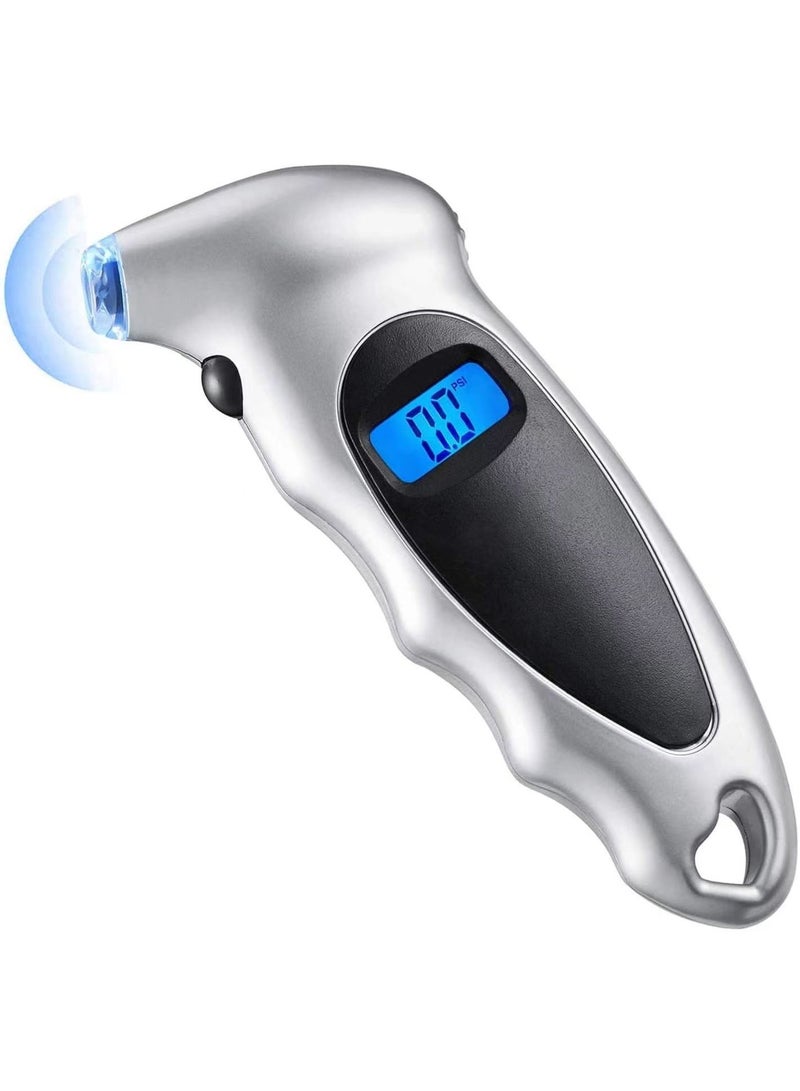 Digital Tire Pressure Gauge 0-150PSI, Accurate in 0.1 Increments, Tire Pressure Gauge with Backlit LCD and Presta Valve Adaptor, 4 Units of Measurement for Car Truck Bicycle - Image 1
