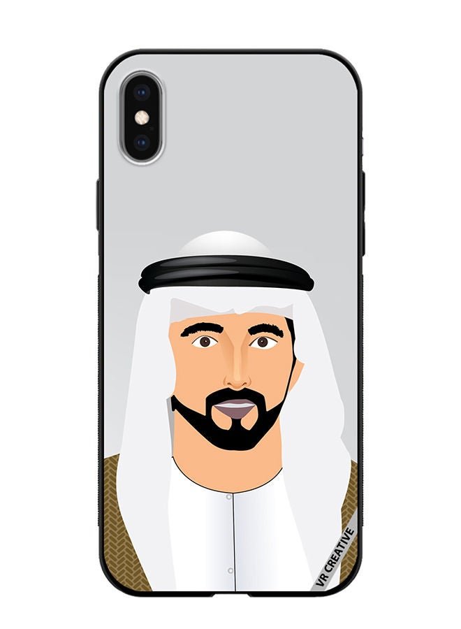 VR CREATIVE Protective Case Cover For Apple iPhone XS Max Sheikh Hamdan Bin Mohammed Bin Rashid Al Maktoum Design Multicolour - Image 1
