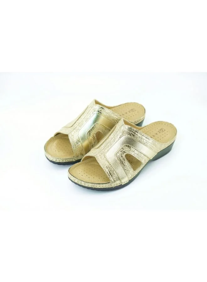 Zayna 221-3156 Zayna Woman Textured Double Strap Sandals 88998-36 Bordo