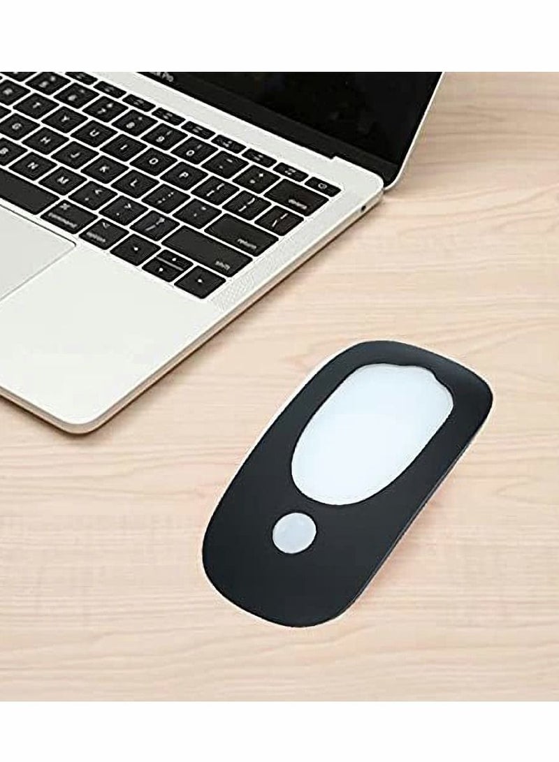 NIBEMINENT Protective Case for Apple Magic Mouse 1 and 2,Ultra Thin Silicone Cover Skin,Compatible with Lightweight Anti-Slip(Black+White)  - Image 5