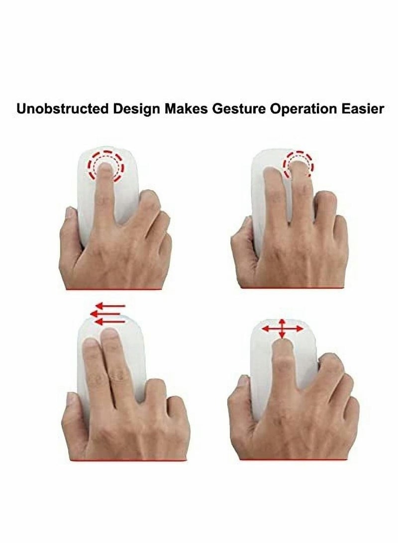 NIBEMINENT Protective Case for Apple Magic Mouse 1 and 2,Ultra Thin Silicone Cover Skin,Compatible with Lightweight Anti-Slip(Black+White)  - Image 3