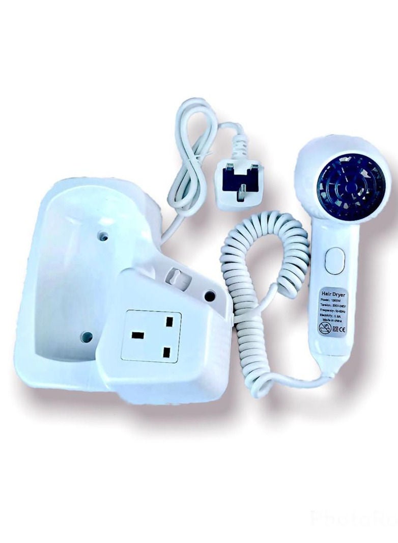 Krome Wall Mounted Hair Dryer Installable Hair Dryer Professional Hair Dryer Suitable for Hotel Bathroom Home and Travel - Image 2