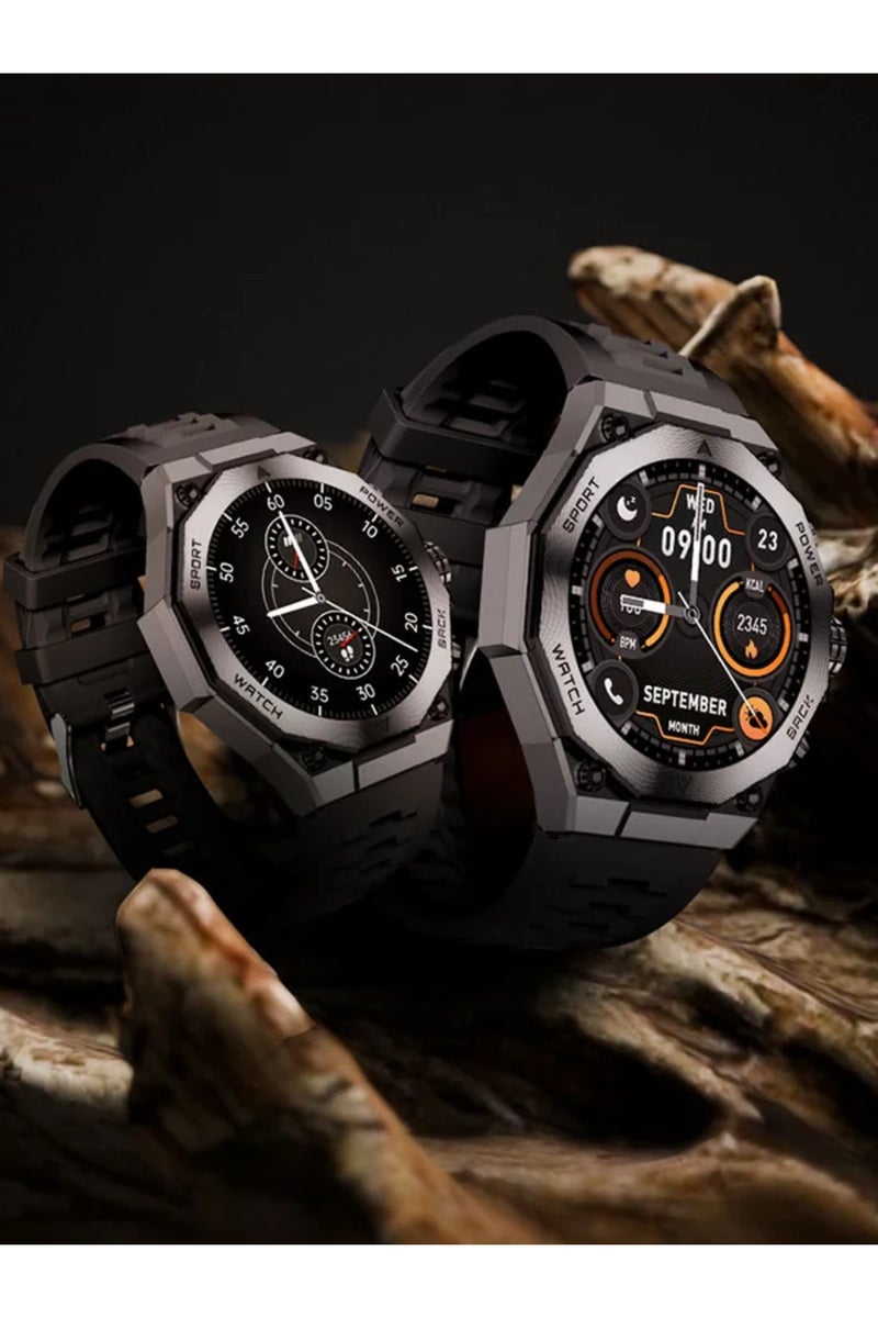 SMA 2024 High Quality AM 18 1.43''inch Sport Wireless Touch Smart Watch Mobile Phone for Men Waterproof - Image 2