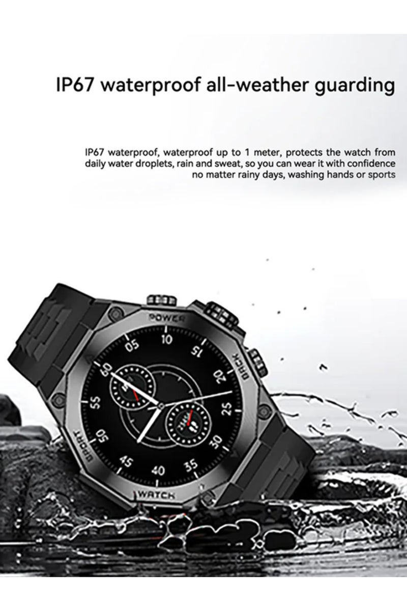 SMA 2024 High Quality AM 18 1.43''inch Sport Wireless Touch Smart Watch Mobile Phone for Men Waterproof - Image 4