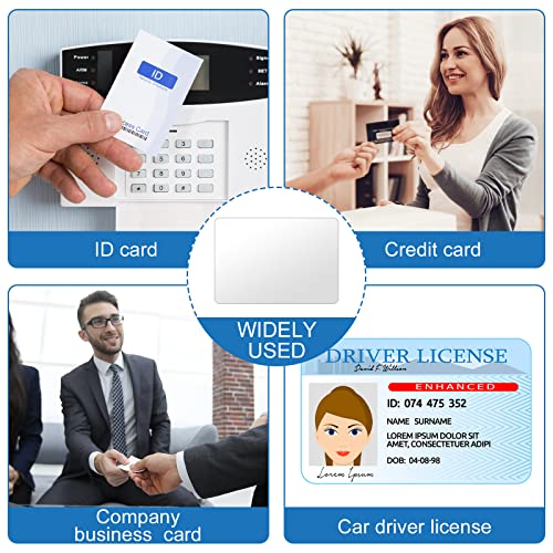 Seajan 100 Pieces Clear Card Overlay Transparent Self Stick PVC ID Card Labels Protective Overlay Transparent Covered with Plastic Film, 2.05 x 3.3 Inch - Image 4