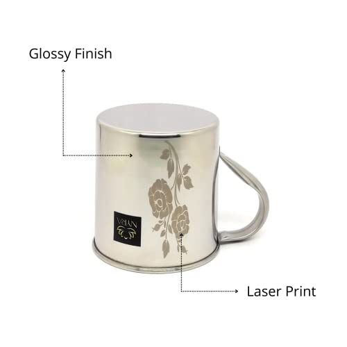 NYRA® Stainless Steel Laser Printed Mug with Glossy Finish – 900 ML - Image 3
