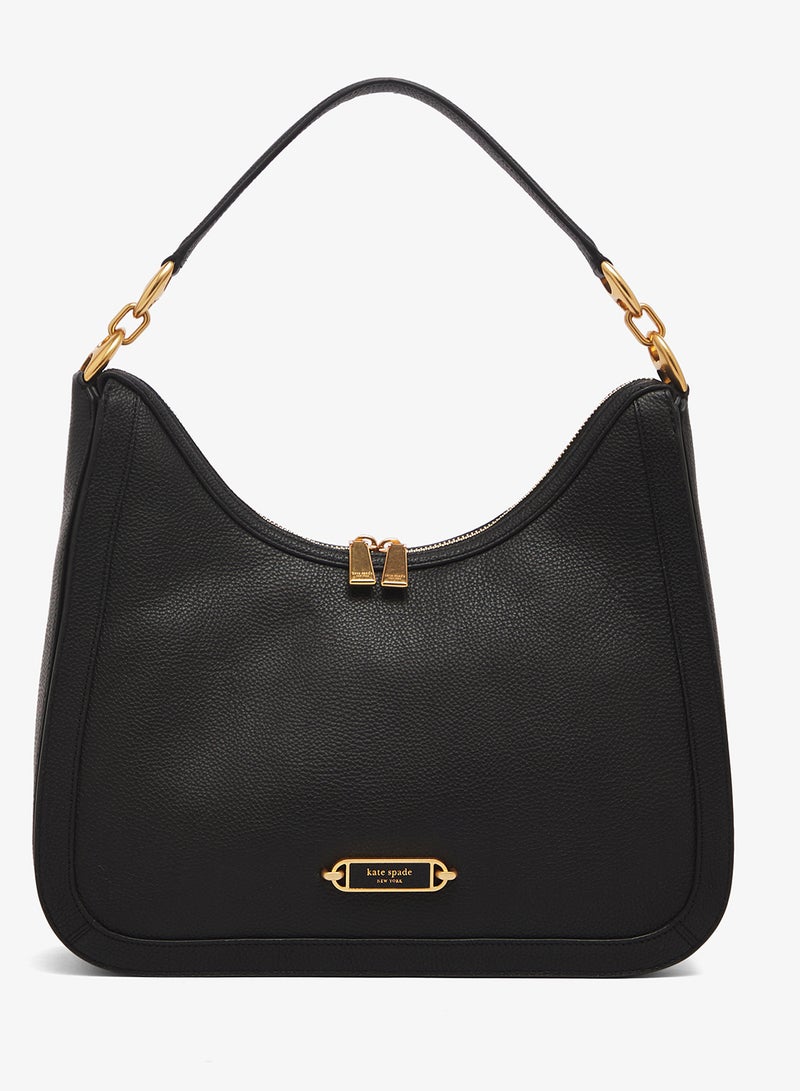 كيت سبيد حقيبة كتف بسحاب وتفاصيل شعار - Image 1