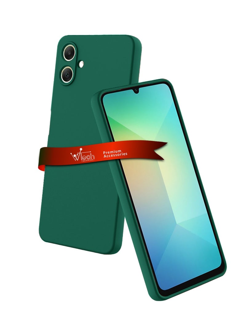 Wtech Samsung Galaxy A06 4G 2024 Premium Liquid Silicone Case Cover - Dark Green - Image 1