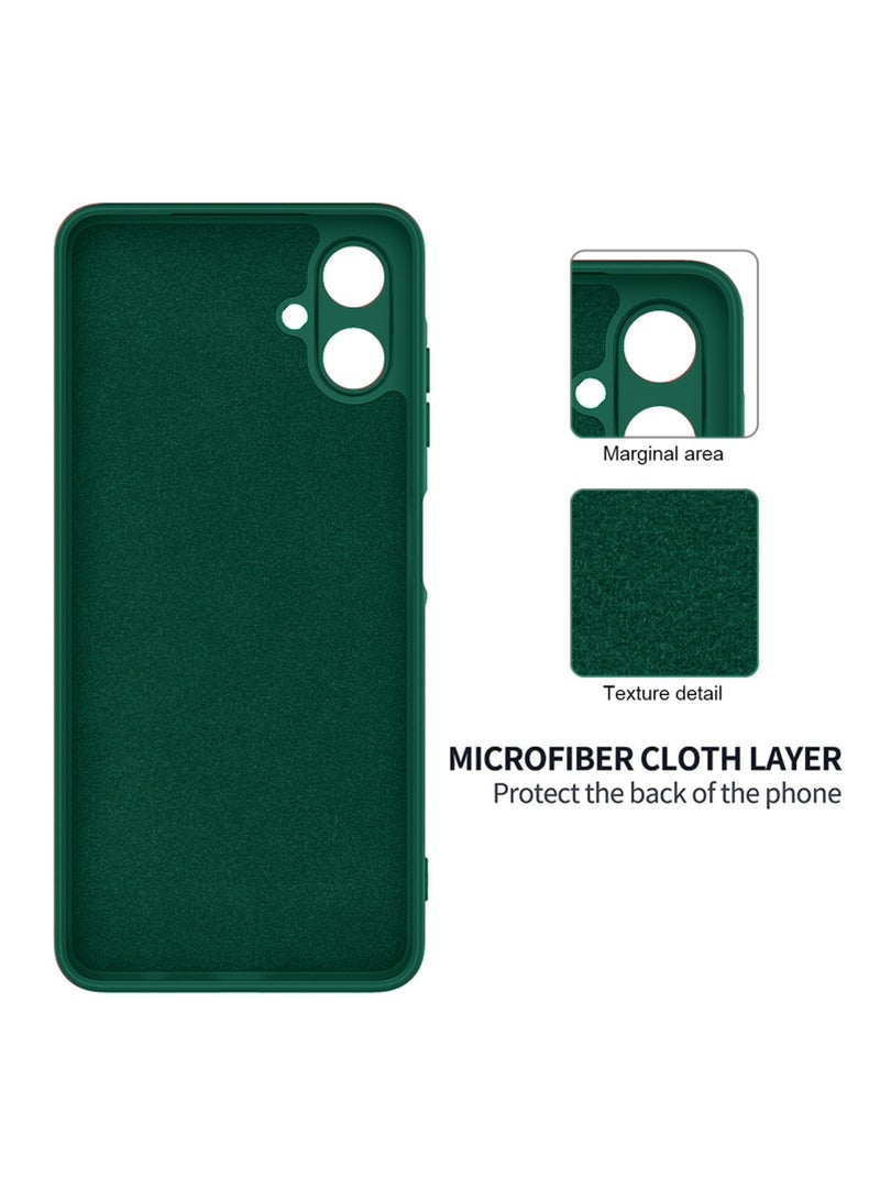 Wtech Samsung Galaxy A06 4G 2024 Premium Liquid Silicone Case Cover - Dark Green - Image 5