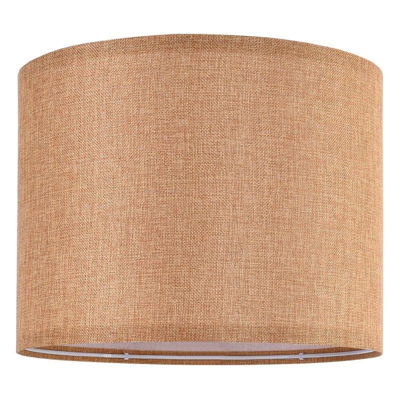 PIKOPIKO Brown Medium Drum Lamp Shades 13" Top x 13" Bottom x 10" High (Spider) Farmhouse Lampshades for Table Lamp & Bedside Lamp - DIY Shade-Handcrafted-Easy Assembly - Image 1