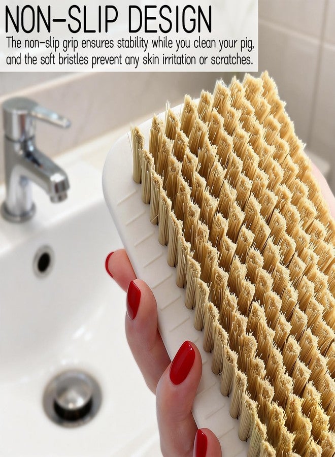 Tizee 2-in-1 Self-Grooming and Scratch Brush for Mini Pigs - 2 Pieces Encourages Natural Behavior, Reduces Stress, Ideal for Livestock and Pet Pigs - Image 5