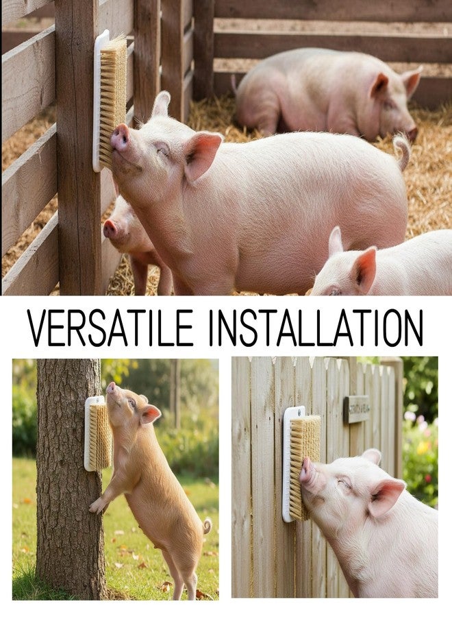 Tizee 2-in-1 Self-Grooming and Scratch Brush for Mini Pigs - 2 Pieces Encourages Natural Behavior, Reduces Stress, Ideal for Livestock and Pet Pigs - Image 4